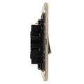 Concealed 3mm 3 Gang Switch - Antique Brass
