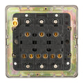 Concealed 3mm 3 Gang Switch - Antique Brass