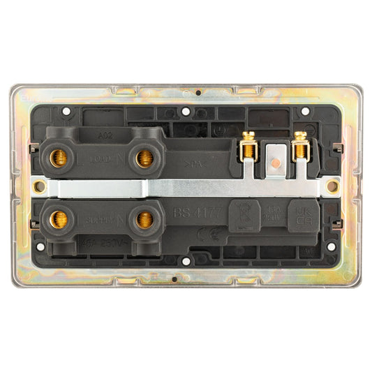 Concealed 3mm 45Amp Switch With A Socket - Antique Brass