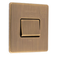 Concealed 3mm Fan Switch - Antique Brass