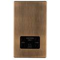 Concealed 3mm Shaver Socket - Antique Brass