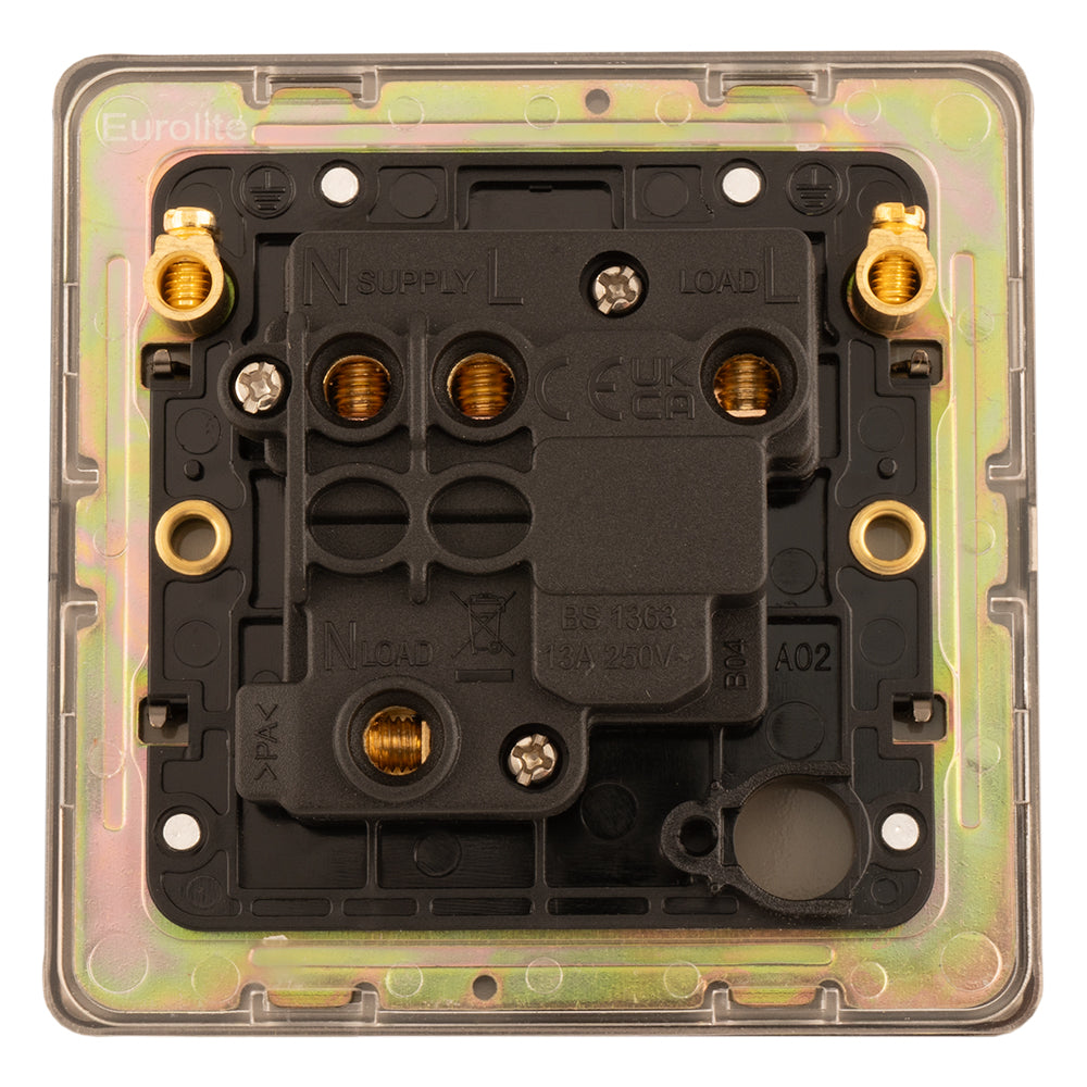 Concealed 3mm Switched Fuse Spur - Antique Brass