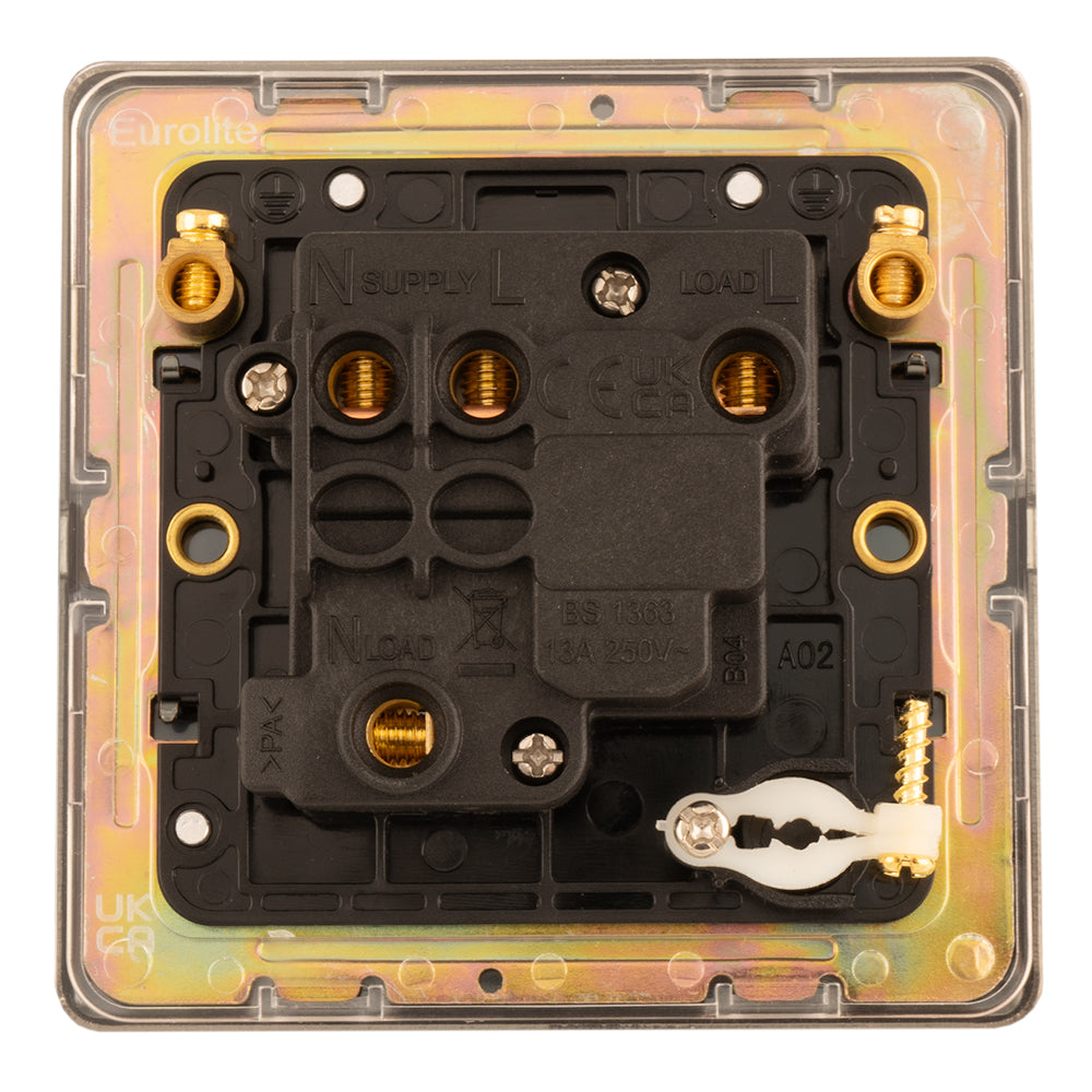 Concealed 3mm Switched Fuse Spur - Antique Brass