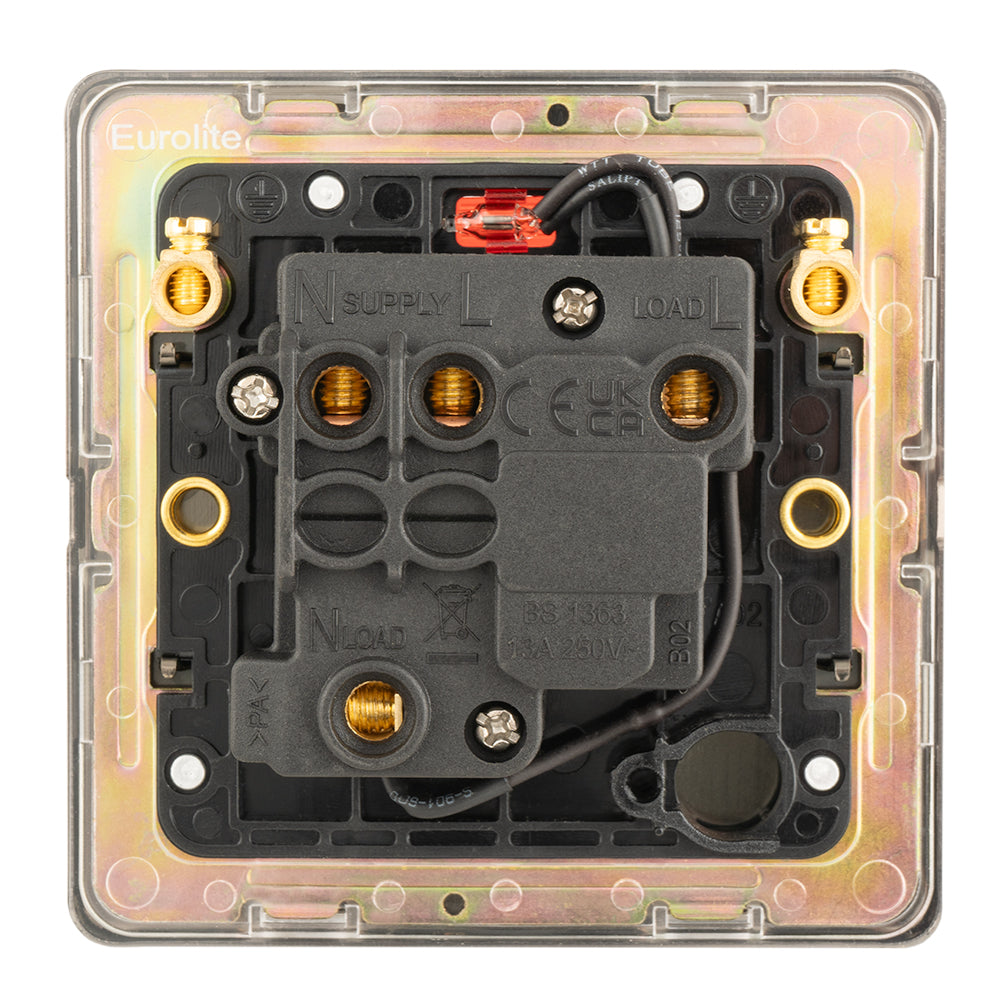 Concealed 3mm Switched Fuse Spur - Antique Brass