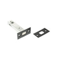 Atlantic Tubular Deadbolt available in 2.5", 3", and 4" sizes, featuring a metal body with a silver finish and a black strike plate. The deadbolt is designed for secure locking applications.