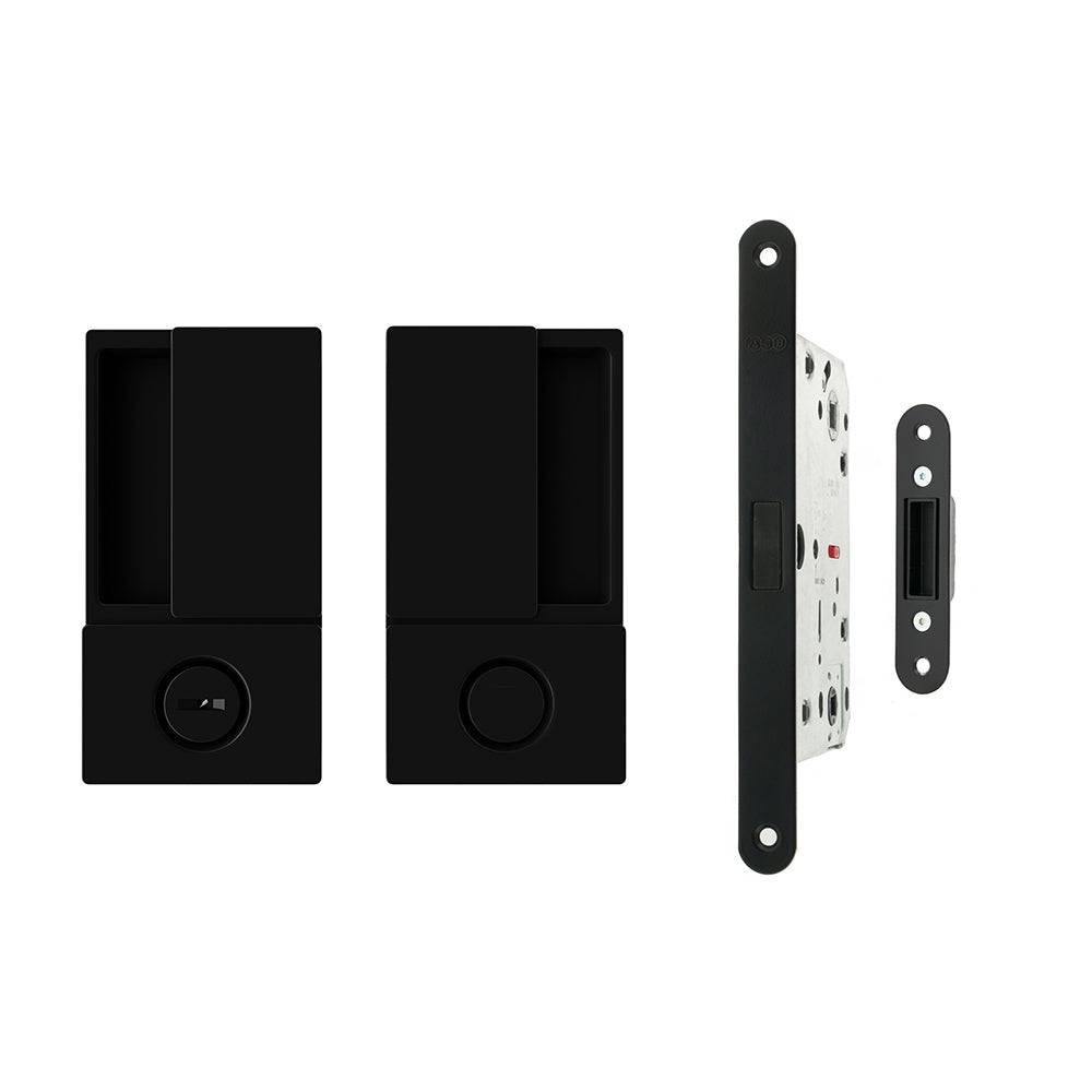 AGB Wave Flush Door Handle & Lock Set
