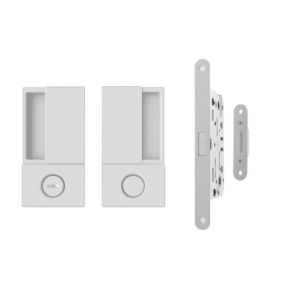 AGB Wave Flush Door Handle & Lock Set