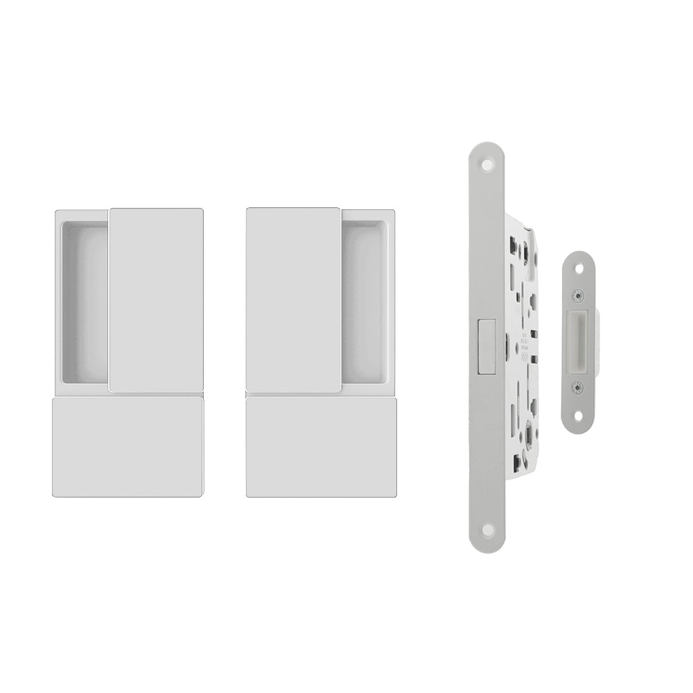 AGB Wave Flush Door Handle & Lock Set
