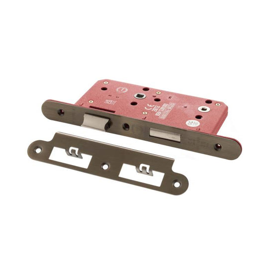 DIN Radius Bathroom Lock Double Turn 60mm Backset