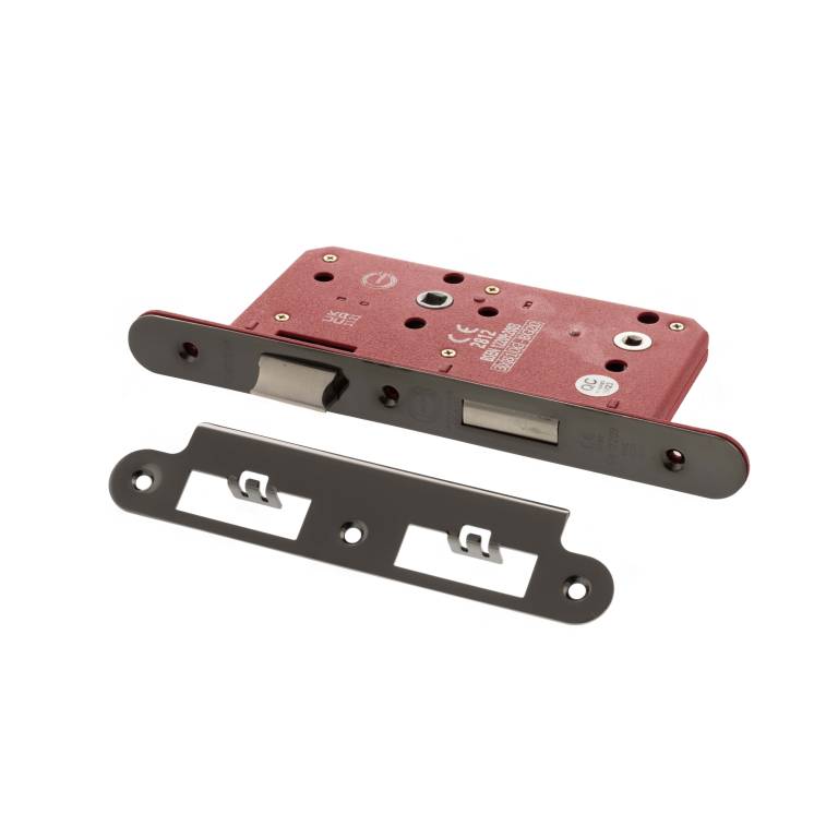 DIN Radius Bathroom Lock Double Turn 60mm Backset