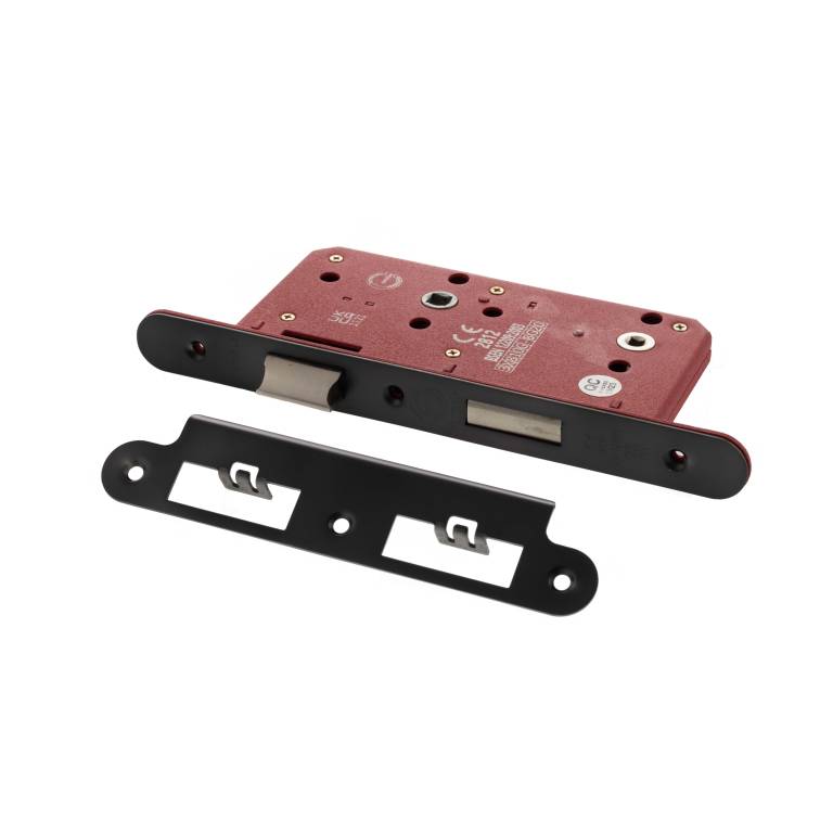 DIN Radius Bathroom Lock Double Turn 60mm Backset