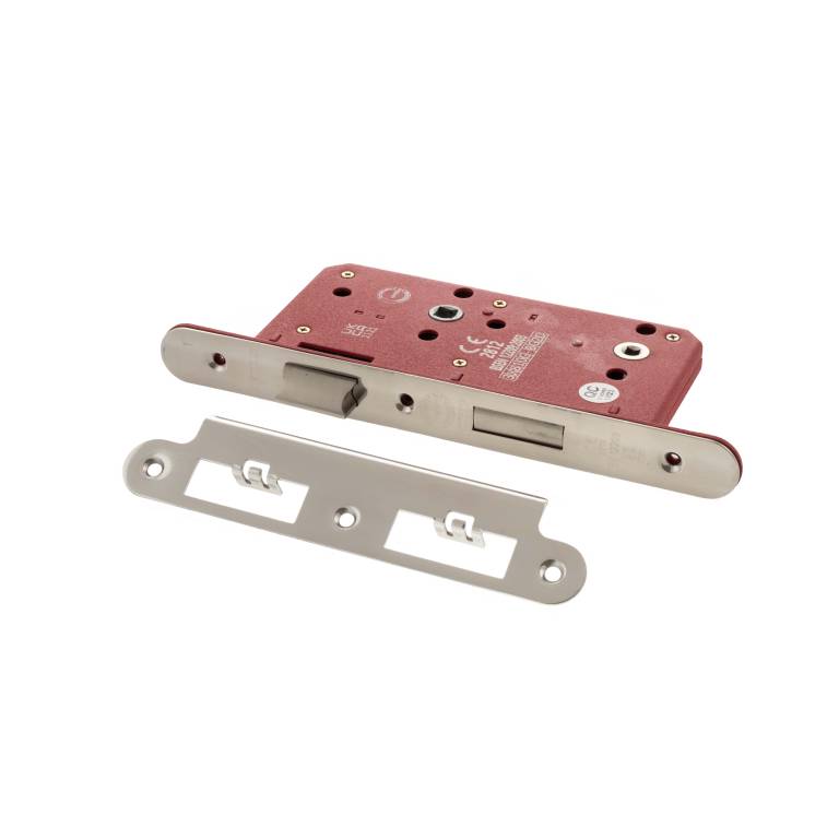 DIN Radius Bathroom Lock Double Turn 60mm Backset