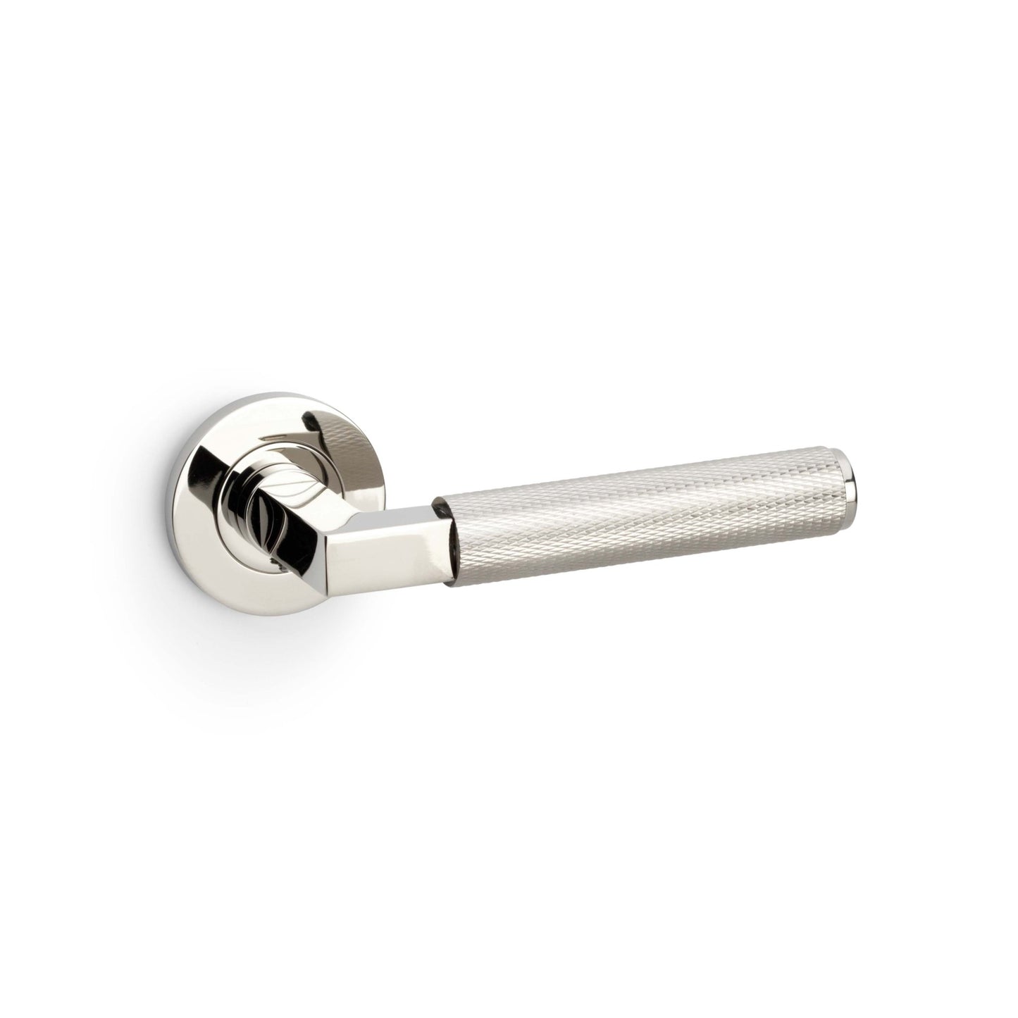 Knurled Hurricane Lever on Round Rose Antique Brass Love Handles uk