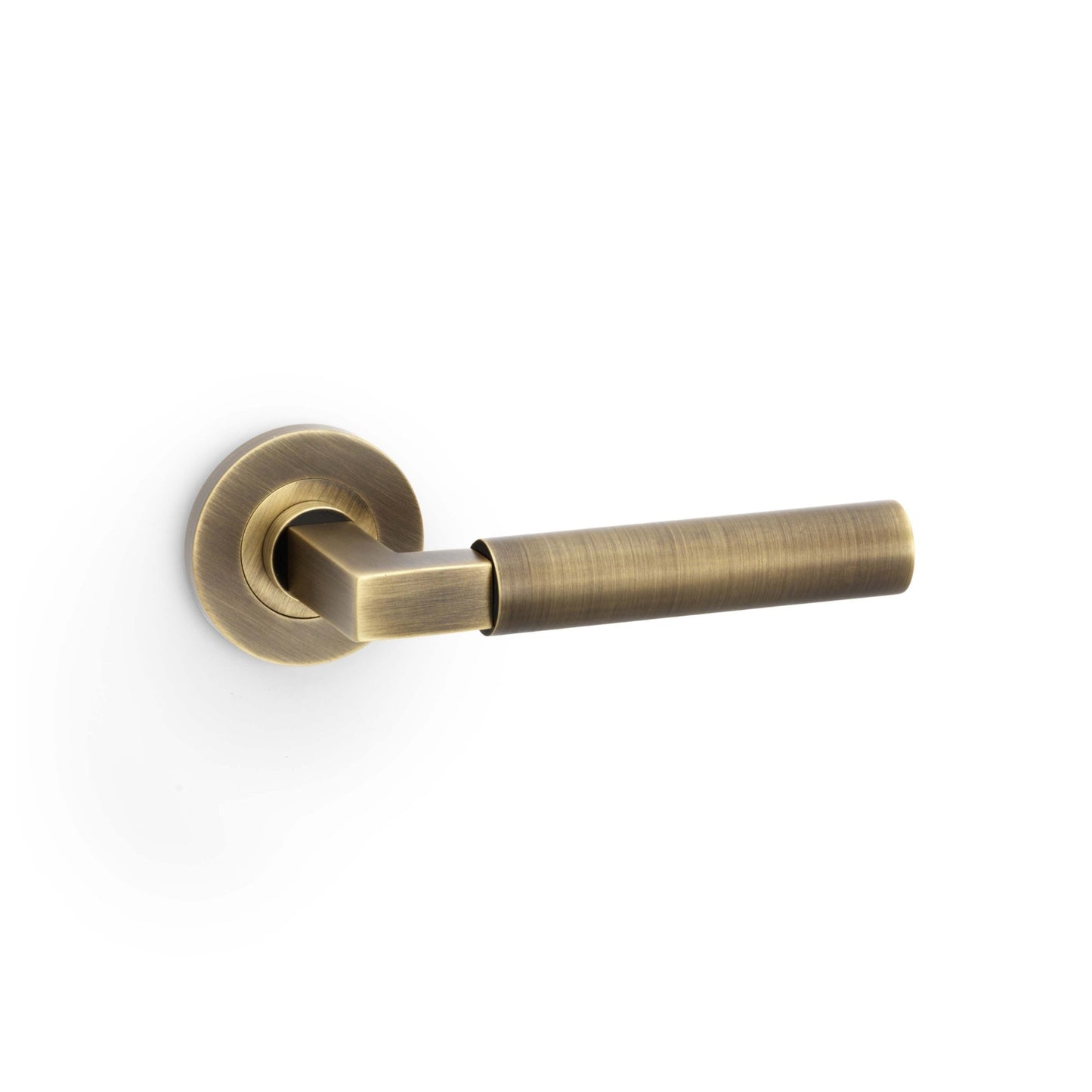 Plain Hurricane Lever on Round Rose Satin Nickel Love Handles uk