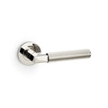 Reeded Hurricane Lever on Round Rose Antique Brass Love Handles uk