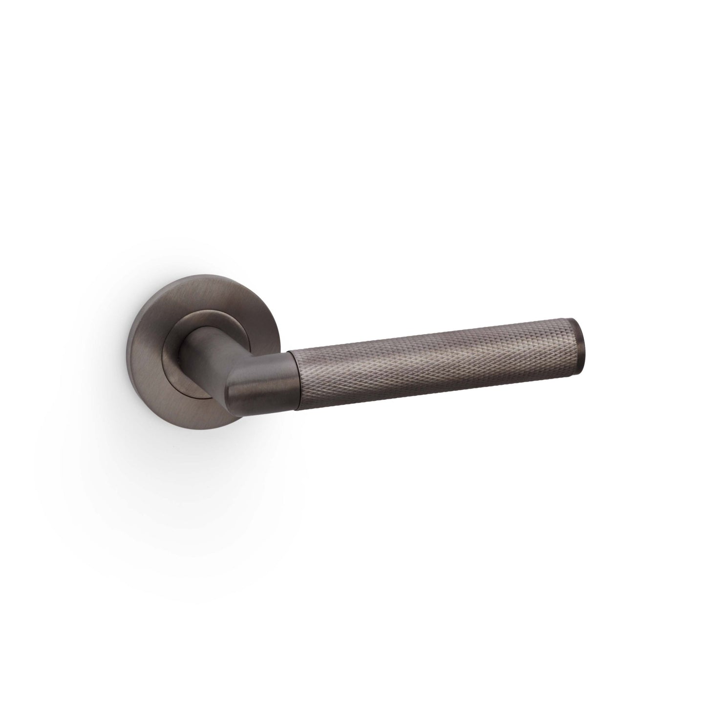 Knurled Harrier Lever on Round Rose Black Love Handles uk