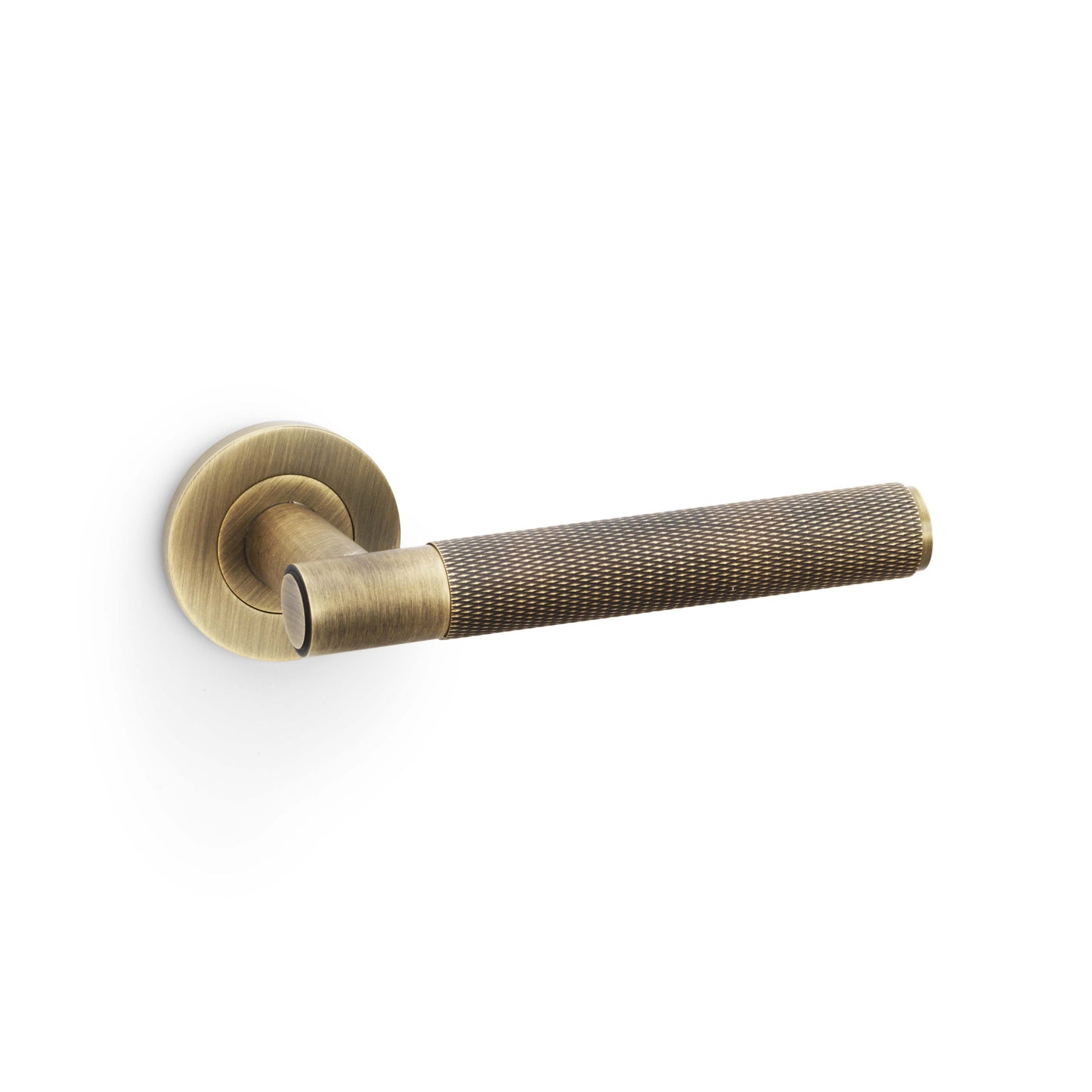 Knurled Spitfire Lever on Round Rose
