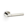 Knurled Spitfire Lever on Round Rose Polished Nickel PVD Love Handles uk