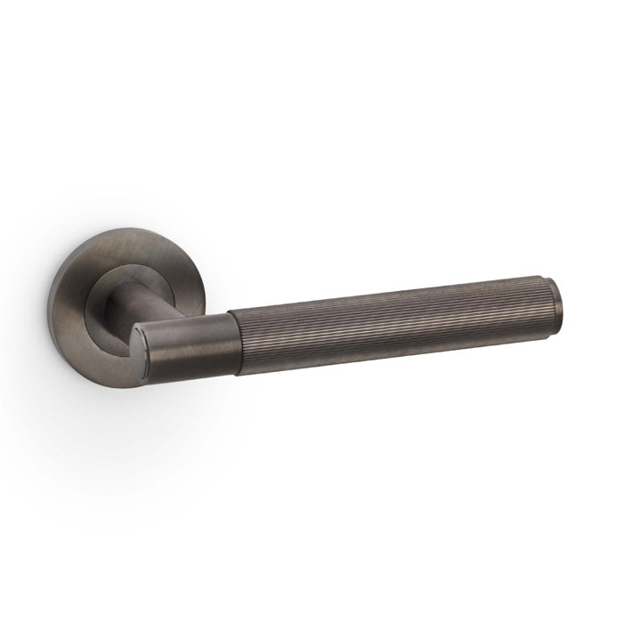 Reeded Spitfire Lever on Round Rose