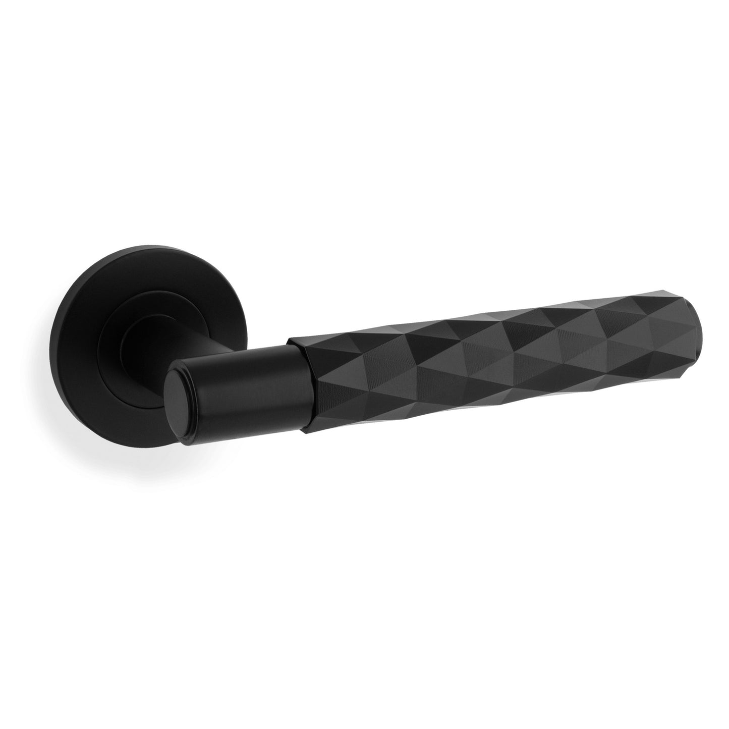 AW Diamond Cut Spitfire Lever on Round Rose
