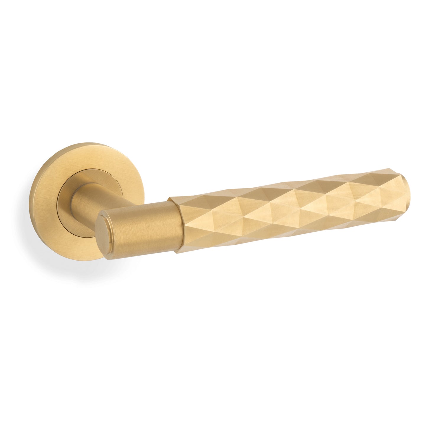 AW Diamond Cut Spitfire Lever on Round Rose