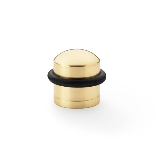 Alexander & Wilks dome top floor door stop – polished brass