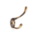 Victorian Hat and Coat Hook Antique Brass Love Handles uk