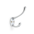 Victorian Hat and Coat Hook Satin Chrome Love Handles uk