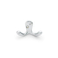 Alexander & Wilks Victorian Double Robe Hook in polished chrome, featuring two curved arms for hanging and a mirrored finish that highlights its sleek design.