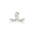 Alexander & Wilks Victorian Double Robe Hook in polished nickel finish, featuring two hooks with rounded ends, designed for wall mounting.