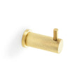 Brunel Knurled Coat Hook Satin Brass PVD Love Handles uk
