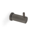 Alexander & Wilks Brunel Reeded Coat Hook in a dark bronze finish, featuring a cylindrical design and ribbed texture with an additional peg for hanging items.