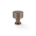 Lucia Plain Cabinet Knob 29mm Dia Antique Brass Love Handles uk