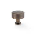 Lucia Plain Cabinet Knob 32mm Dia Antique Brass Love Handles uk