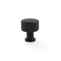 Lucia Reeded Cupboard Knob Matt Black 29mm