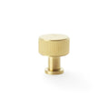Lucia Reeded Cupboard Knob Satin Brass 29mm