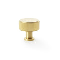 Lucia Reeded Cupboard Knob Satin Brass 35mm