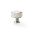 Lucia Reeded Cupboard Knob Satin Nickel 35mm