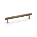 Crispin Reeded T-Bar Cupboard Pull Handle Antique Brass 160mm