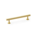 Round T-Bar Cupboard Pull Handle Satin Brass 128mm