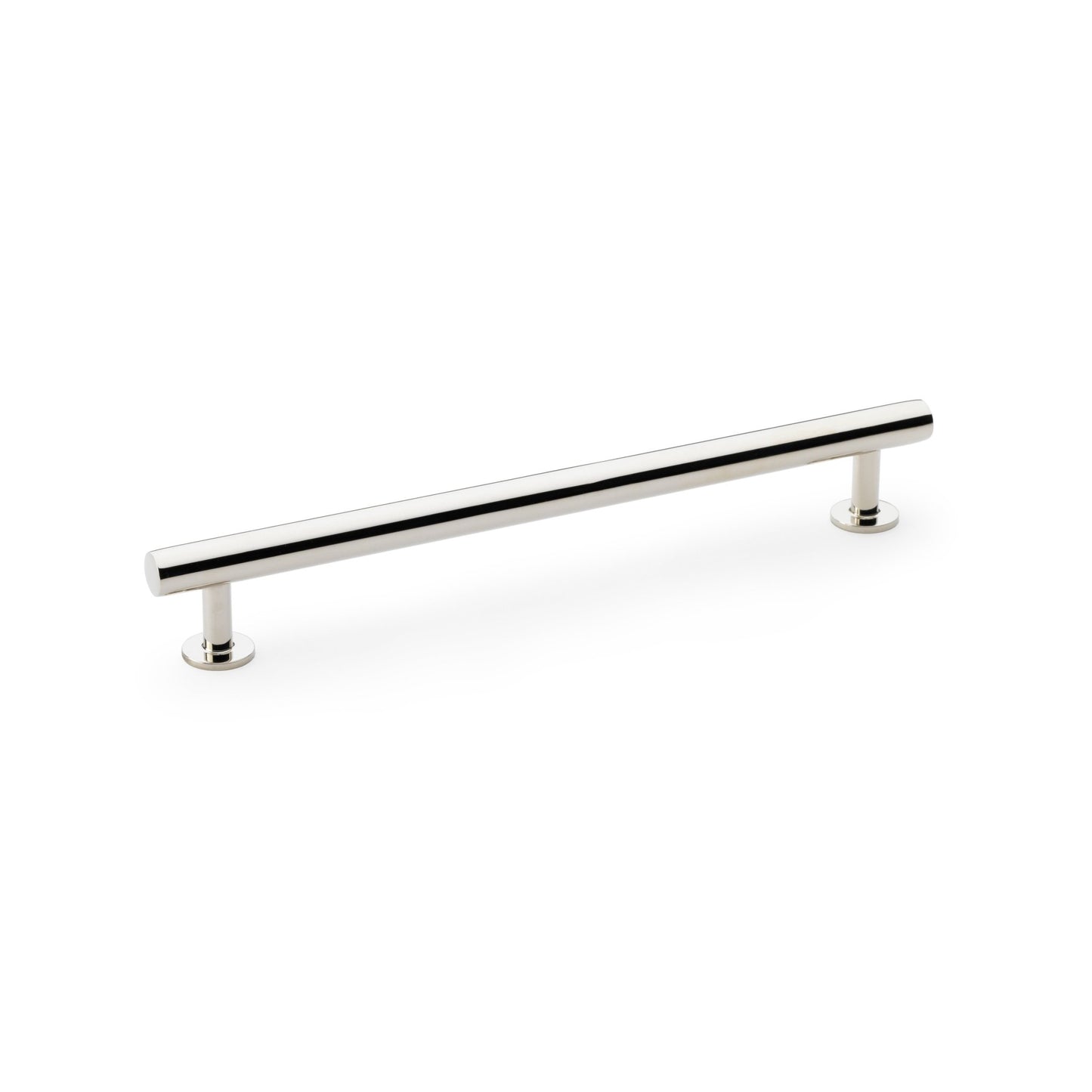 Round T-Bar Cupboard Pull Handle Satin Nickel 192mm