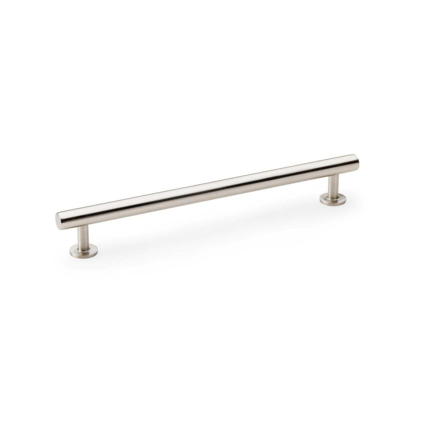 Round T-Bar Cupboard Pull Handle Satin Nickel 192mm