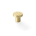Hanover Hammered Cupboard Knob Satin Brass 30mm