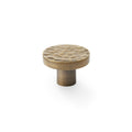 Hanover Hammered Cupboard Knob Antique Brass 38mm