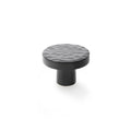 Hanover Hammered Cupboard Knob Black 38mm