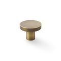 Hanover Plain Cupboard Knob Antique Brass 38mm