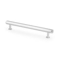 Alexander & Wilks Vesper Hex T-Bar Cabinet Pull in a polished chrome finish, featuring a sleek and minimalist design with two mounting posts for easy installation.