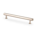Alexander & Wilks Vesper Hex T-Bar Cabinet Pull in polished nickel, featuring a sleek bar design with two rounded ends and a secure mounting base for easy installation.