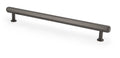 Alexander & Wilks Vesper Hex T-Bar Cabinet Pull in a dark finish, featuring a long, straight bar design with two cylindrical mounts on each end for easy installation.