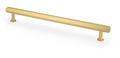 Alexander & Wilks Vesper Hex T-Bar Cabinet Pull in gold finish, featuring a simple, straight design with two mounting posts on either end for easy installation.